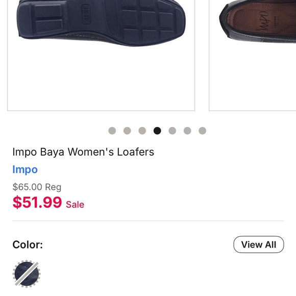 Navy Impo Baya Loafers with Buckle Detail - Picture 10 of 12